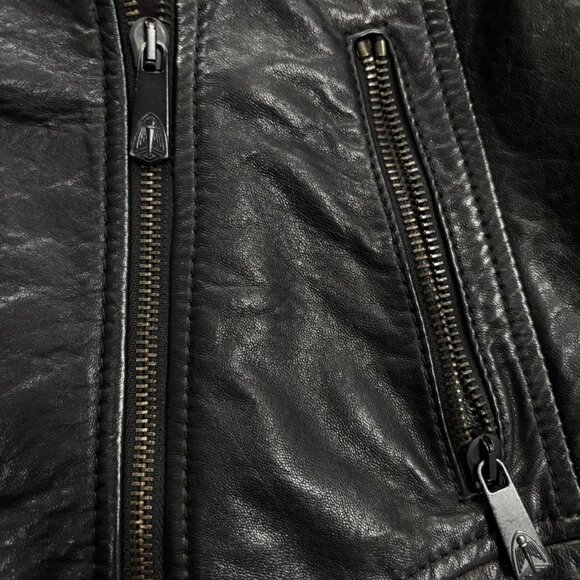 Faith Connexion Lambskin Leather Biker Jacket - Picture 7 of 7